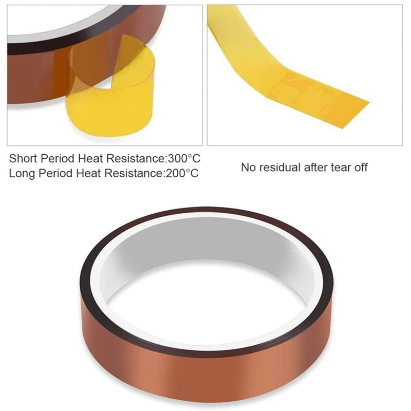 3 High Temp Tapes Film Adhesive Tape Worked Well for Masking Soldering Powder Coating Printing PCB Board Packing 6Pcs | Обустройство