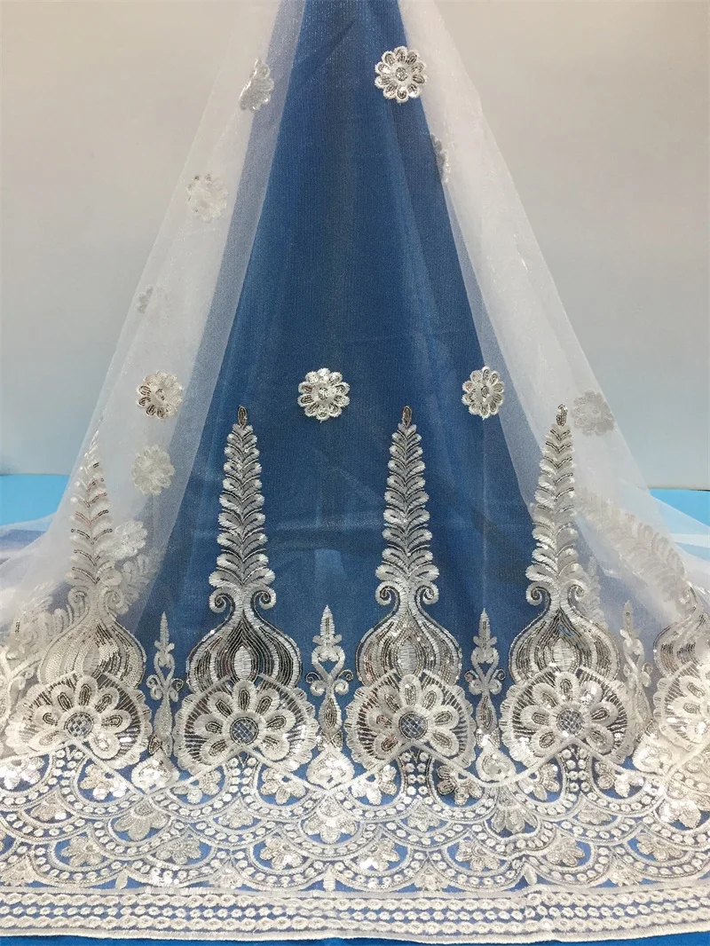 Высококачественная Белая африканская кружевная ткань с блестками бордовый