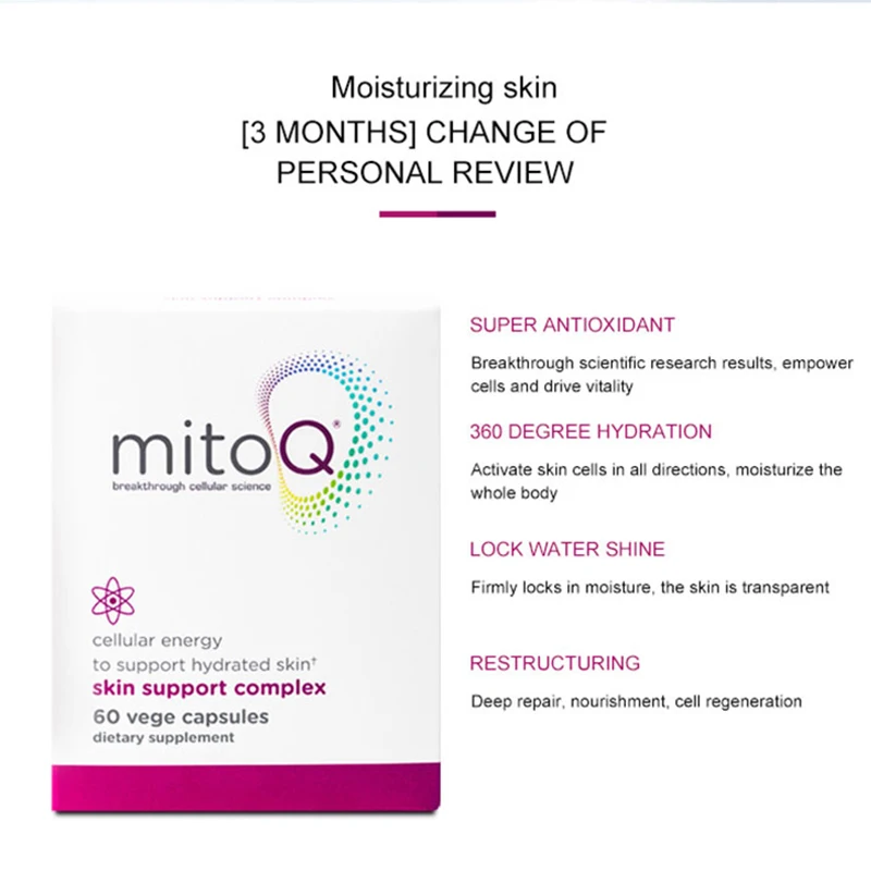 

NewZealand ABM VTN MitoQ Collagen Protein Capsule Skin Replenish Water Cellular Energy Skin Healthy Beauty Anti-aging Capsule