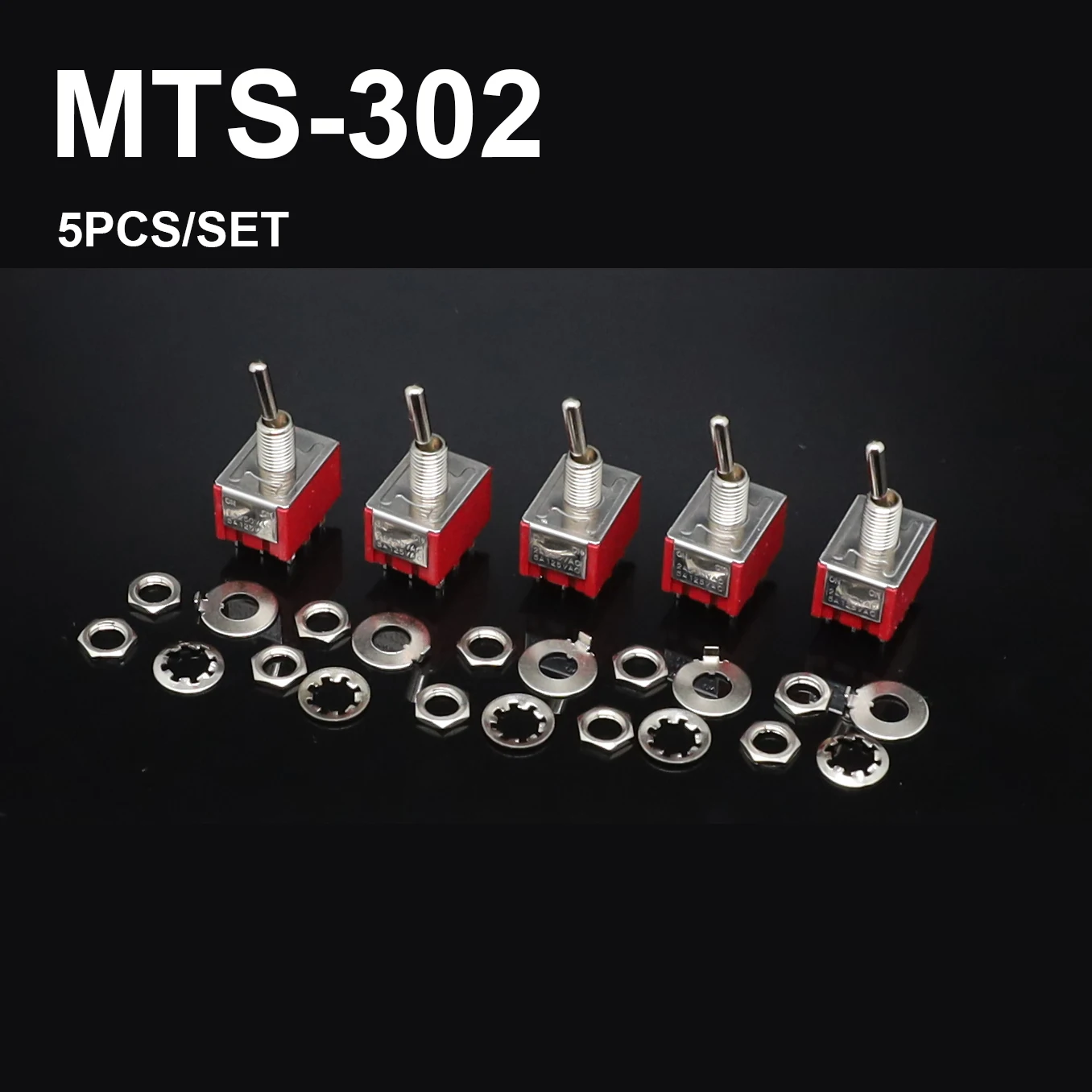 5 шт. мини рычажный переключатель SPDT 9 PIN 3PDT ON 2 Позиция 250V 2A 125V 5A красный