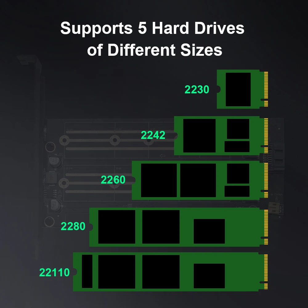 адаптер m 2 nvme ssd ngff к pcie 30 x4 4x m key b key двойная и