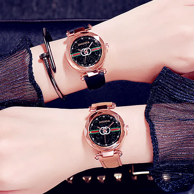 Роскошные брендовые часы модные женские наручные золотой тонкий браслет ремешок