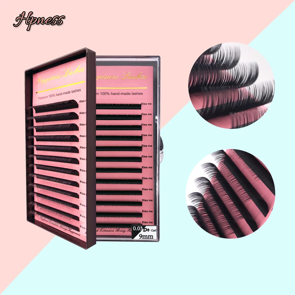 

7-15MM All Size Individual Premium Eyelash Extension Eye Lashes Box Natural Soft Classic Silk Lashes Extension 100% Handmade
