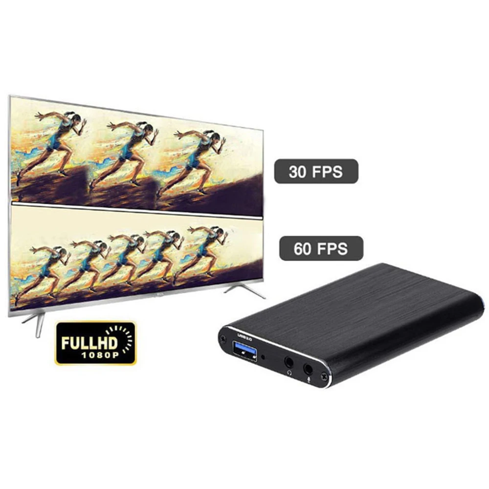 USB 4K 60 Гц HDMI-совместимая карта видеозахвата 1080P для записи игр пластина прямой