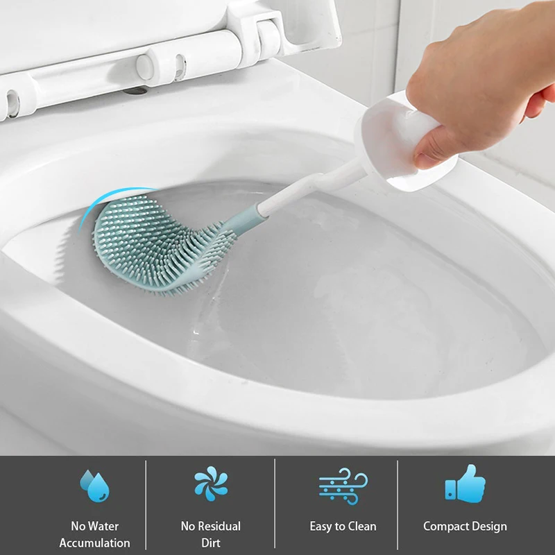 Двухсторонняя щетка для чистки унитаза с длинной ручкой инструмент глубокого