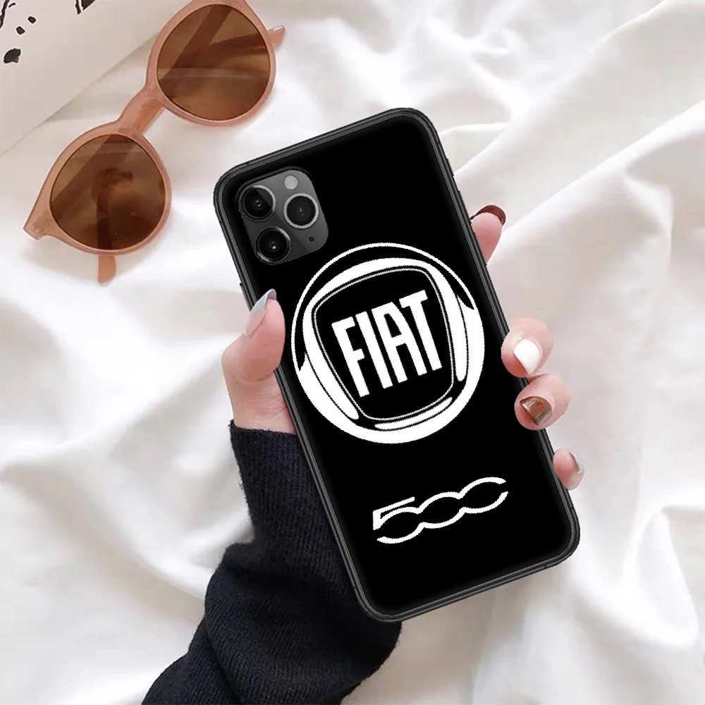 

fiatts car Phone Case For Iphone 4 4s 5 5S SE 5C 6 6S 7 8 Plus X XS XR 11 12 Mini Pro Max 2020 black Funda Silicone Hoesjes