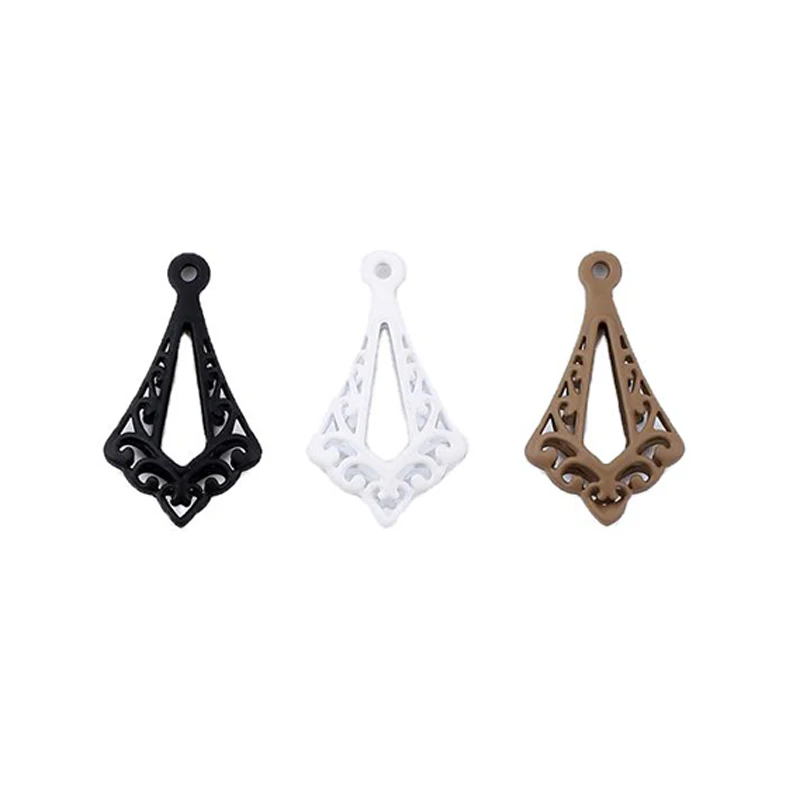 

20 pieces of 5*17*30MM paint multicolor retro hollow water drop headdress necklace earrings pendants for jewelry making