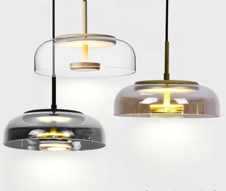 Новая роскошная металлическая стеклянная Светодиодная лампа 12 Вт подвесная