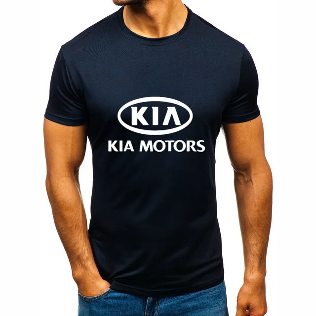 Мужская хлопковая футболка с коротким рукавом облегающая Повседневная круглым