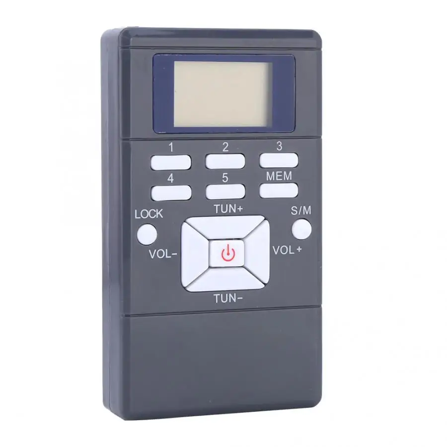 Черный/белый Мини Портативный ЖК FM радио с цифровой обработкой сигнала