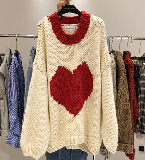 

New Winter Sweater Women Pullover Girls Tops Vintage Long Sleeve Autumn Elegant Female Knitted Outerwear Warm Sweater Oversize