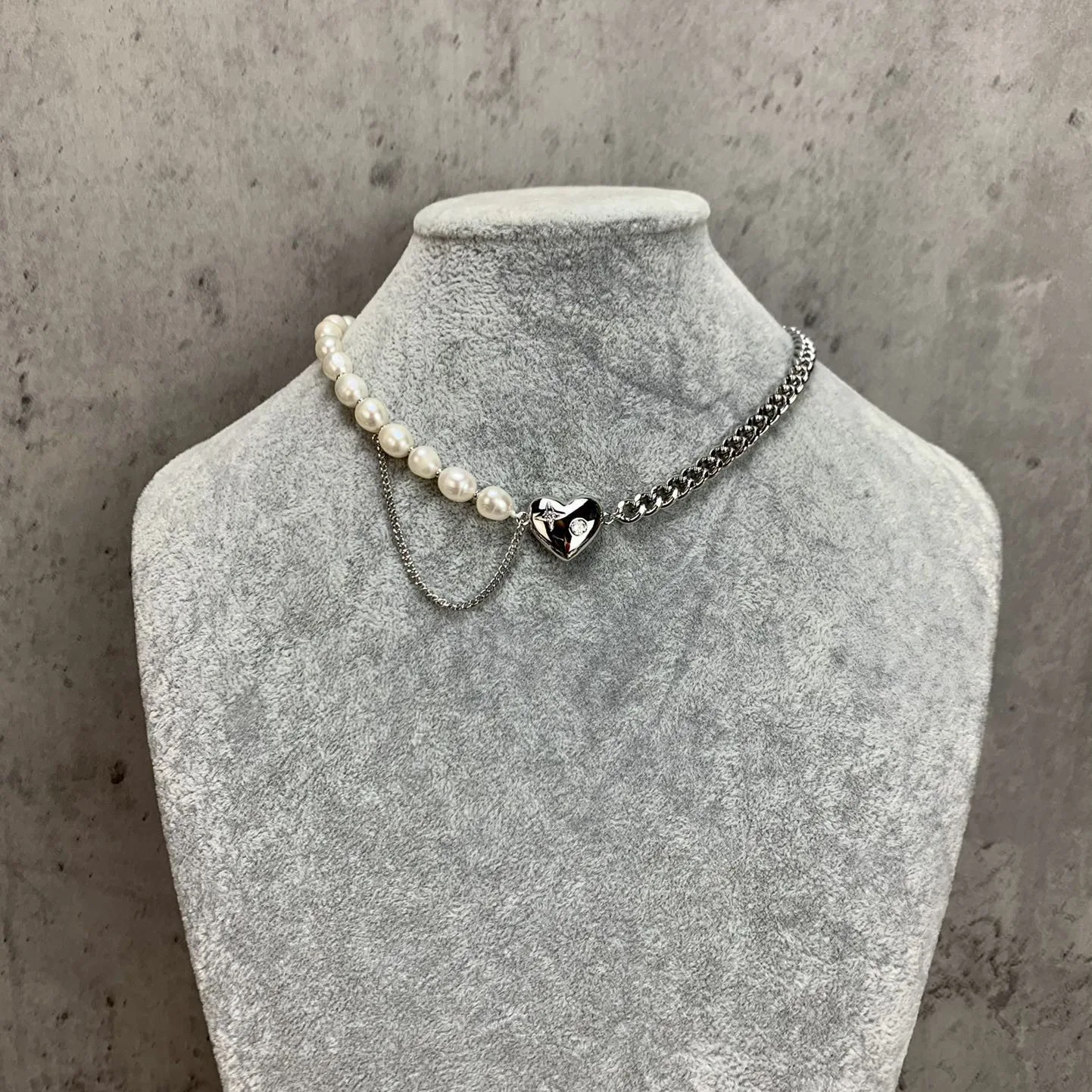 

Новинка, индивидуальная многосекционная цепочка в форме сердца в европейском и американском стиле, женское жемчужное ожерелье