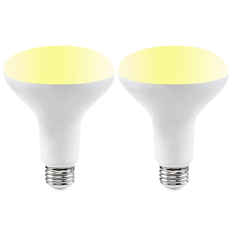 

2Pcs Tuya Smart Wifi Light Bulb BR30 Dimmable, E27 850Lm RGB 2700K To 6500K 9W Lamp Works With Alexa Google Home As