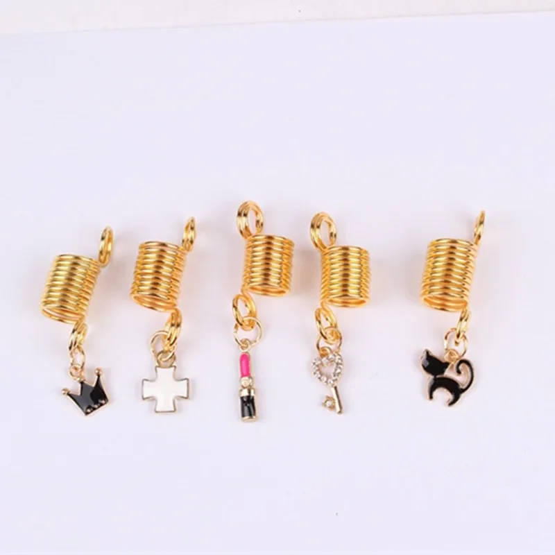 Кольцо для волос дреды аксессуары бисер дредов Бисер плетения женщин Золотая