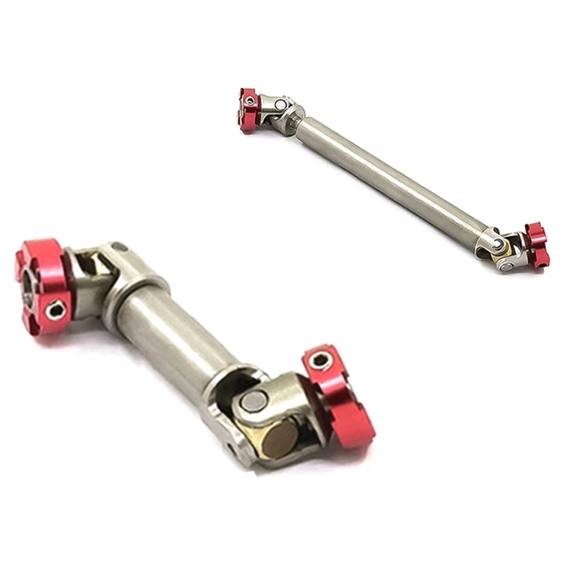 

2x Metal Flange Head Transmission Drive Shaft CVD for 1/14 Tamiya AXIAL SCX10 TRAXXAS, 63-73mm & 110-130mm