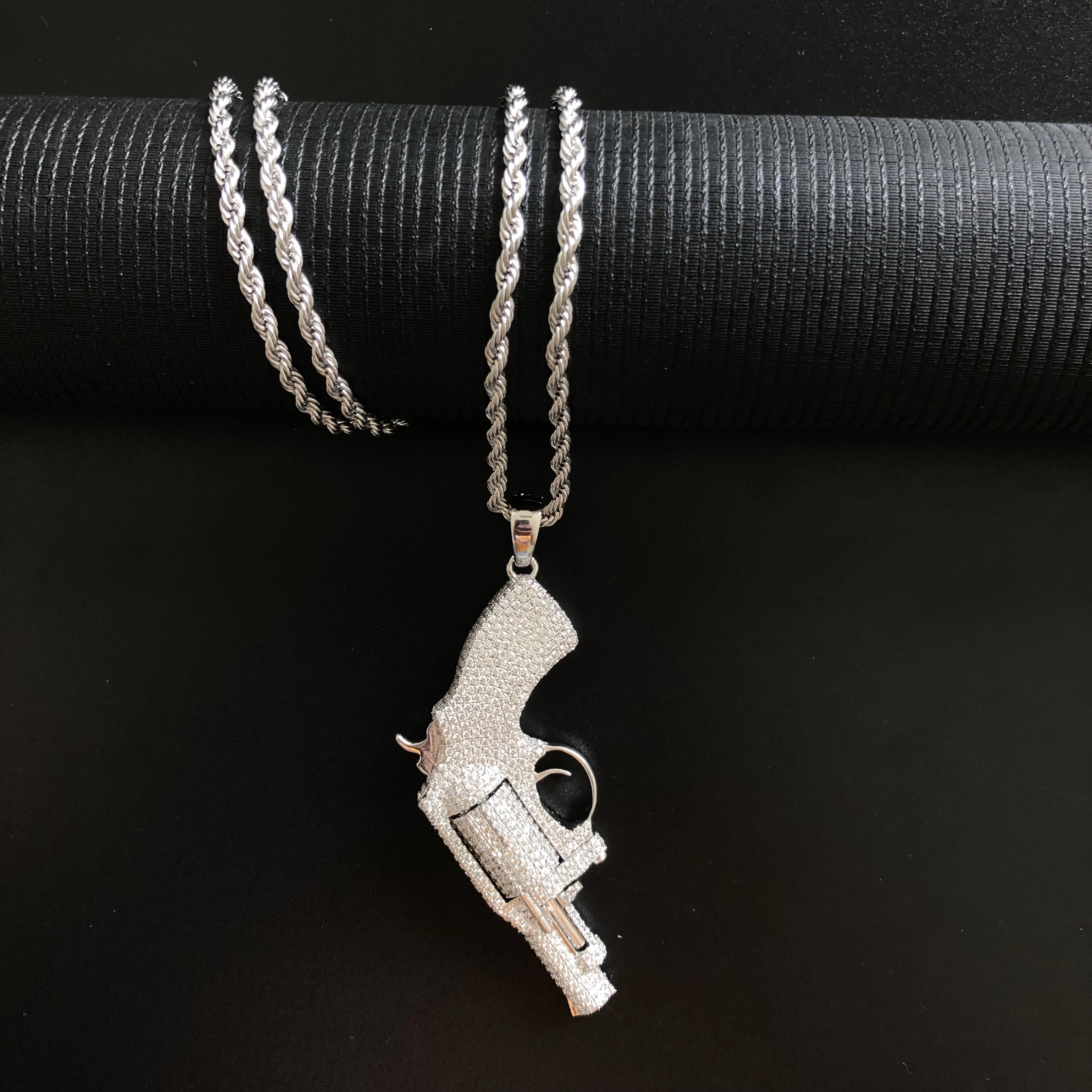 Ледяной пистолет кулон хип хоп кулоны оптом ювелирные изделия|Ожерелья с