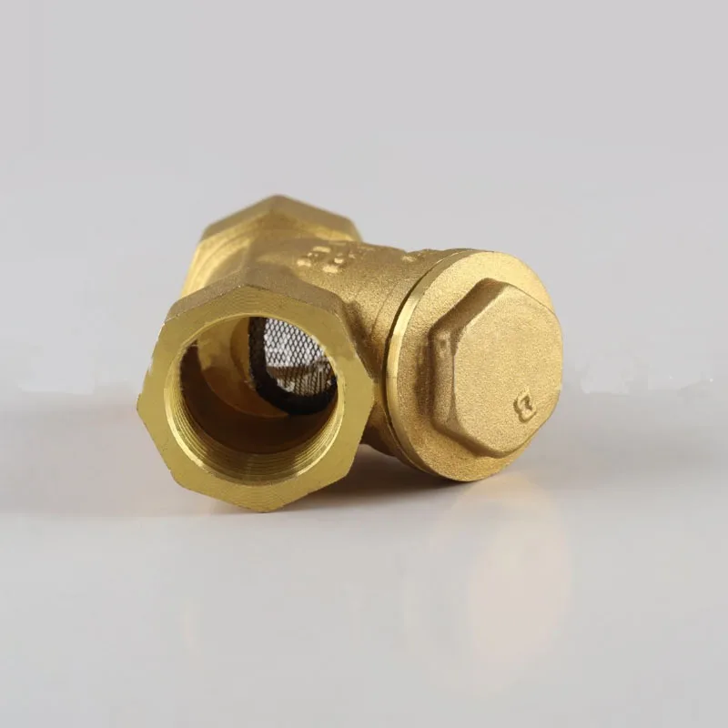 DN25 латунный Y-образный фильтрующий клапан с внутренней резьбой 1 дюйм для