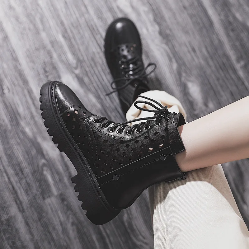 

2020 Summer Women Boots Martins women shoes Mesh Thin section Breathable classic Female Ankle boots
