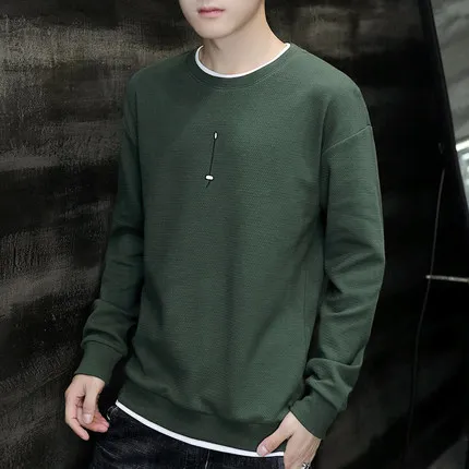 

Autumn and winter new men's casual long-sleeved fashion simple t-shirt E513