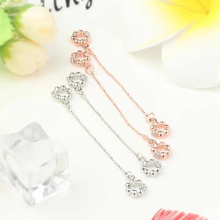Новинка 2020 оригинальные бусины из сплава и ПАВЕ цепочка с шармами розовый