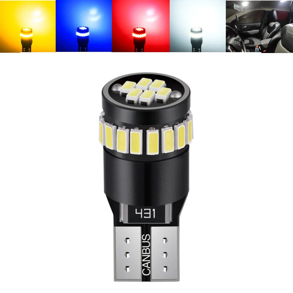

1pcs T10 led canbus no error for golf 4 for volkswagen 5 mk4 mk3 golf 7 accessories Back Up lamp Tail Lights Parking Light Bulbs