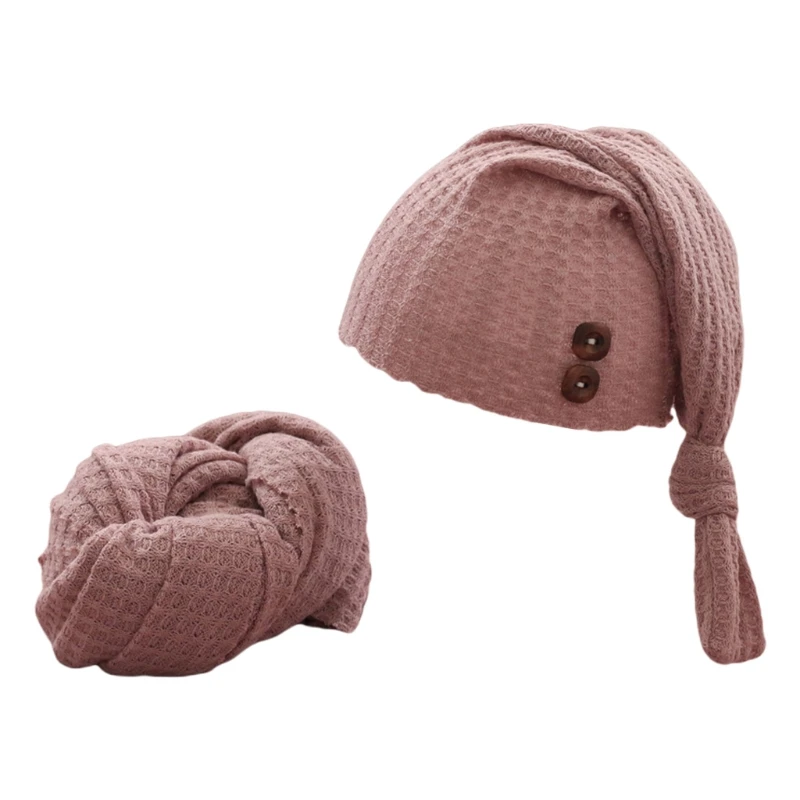 

23GD Infant Baby Hat Blanket Photo Picture Taking Background Accessories Soft Stretch and Wrap Props