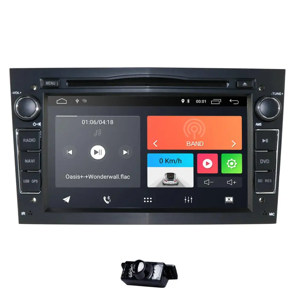 2din Android9.0 CarDVD мультимедийный плеер gps навигация для Opel Astra H Opel Combo Opel Corsa с CAN-BUS 2 г 4 г RDS DSP DAB - Цвет: black