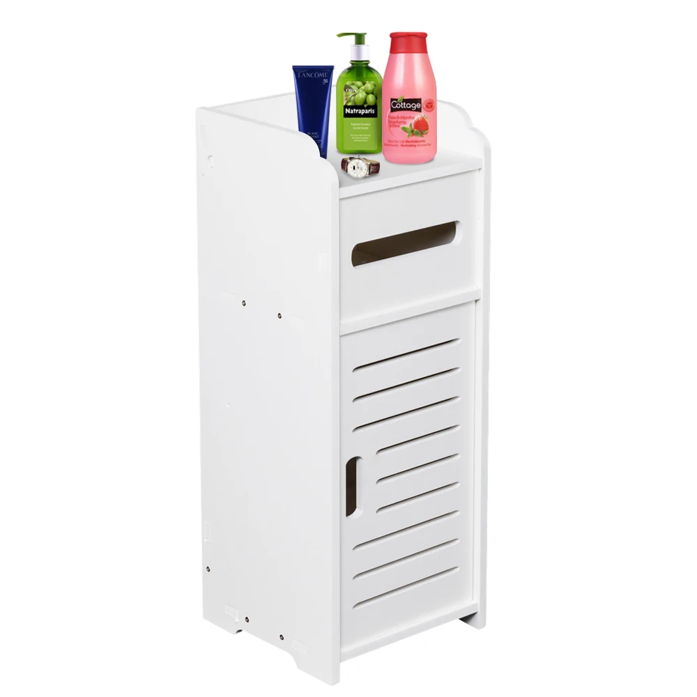 

Simple Bathroom Vanity Floor Standing Shelf Storage Cabinet Shower Corner Shelf Sundries Furniture Clothing Closet Storage Racks