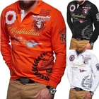 Футболка-поло ZOGAA мужская с надписью, повседневная брендовая рубашка-поло с длинным рукавом, лидер продаж, размера плюс S-3XL, 2020