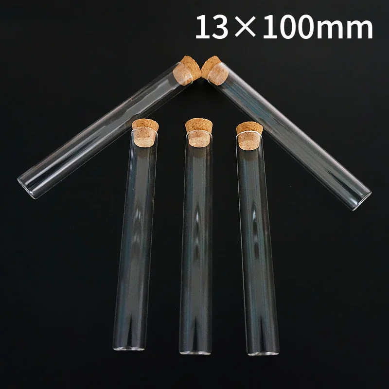 

Лабораторная пробирка, 48 шт./лот, 13x100 мм, стеклянная, с плоским дном, с пробкой, с утолщенным лабораторным стеклянным реакционным сосудом