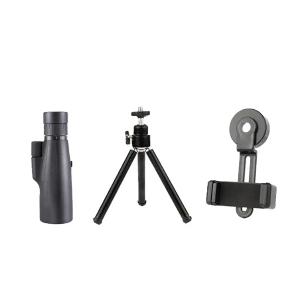 

10-3050 Single-tube Long-distance Zoom Telescope + Telescopic Mobile Phone Holder + Double Section Aluminum Bracket