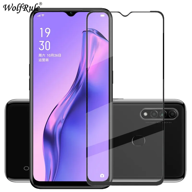 2 piezas de Protector de pantalla LCD para OPPO A8 pegamento completo de vidrio para Oppo A8 cubierta completa de vidrio templado para OPPO A8 pel&iacute;cula de tel&eacute;fono 6,5"-0