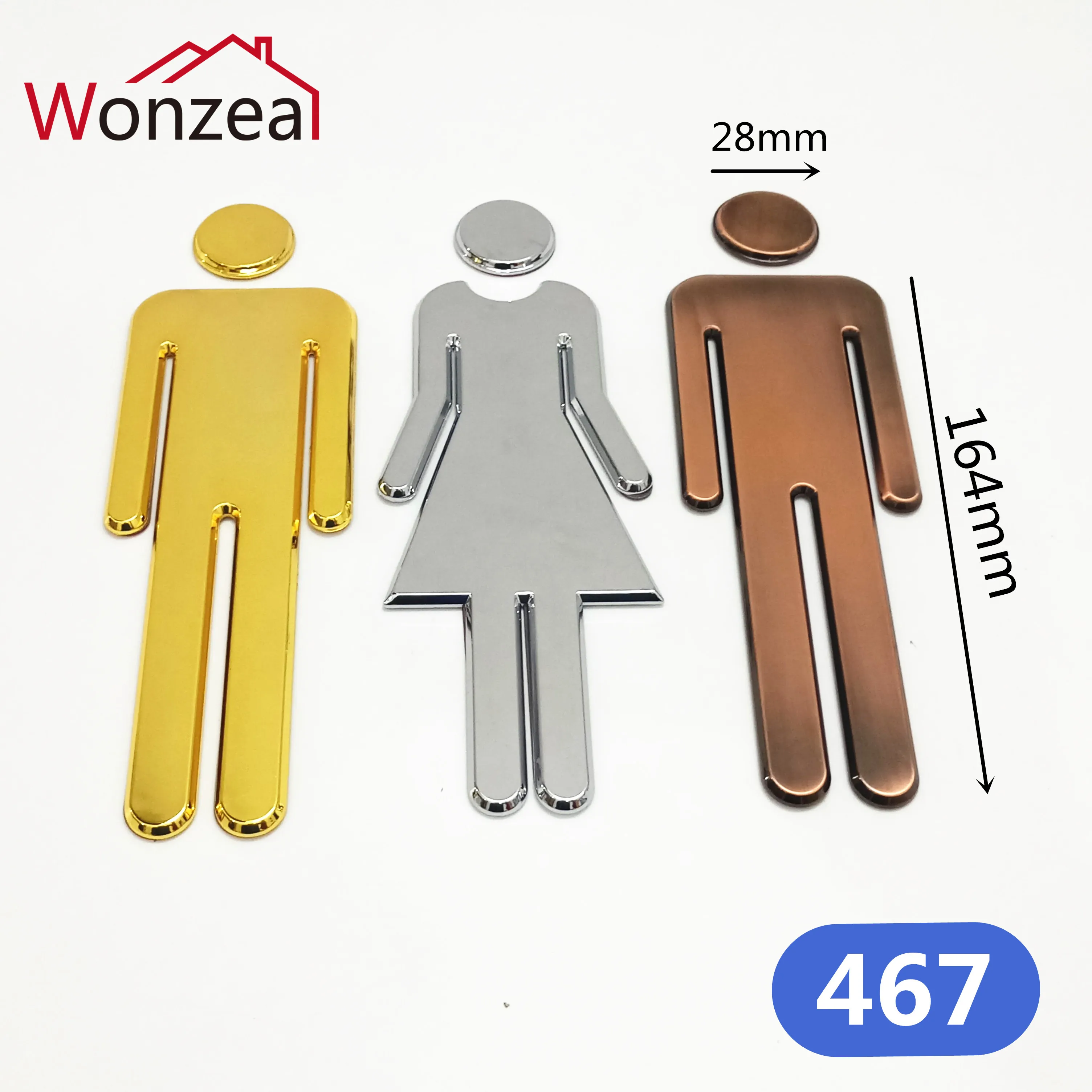 ABS смола мужская и женская искусственная кожа табличка для туалета ванной