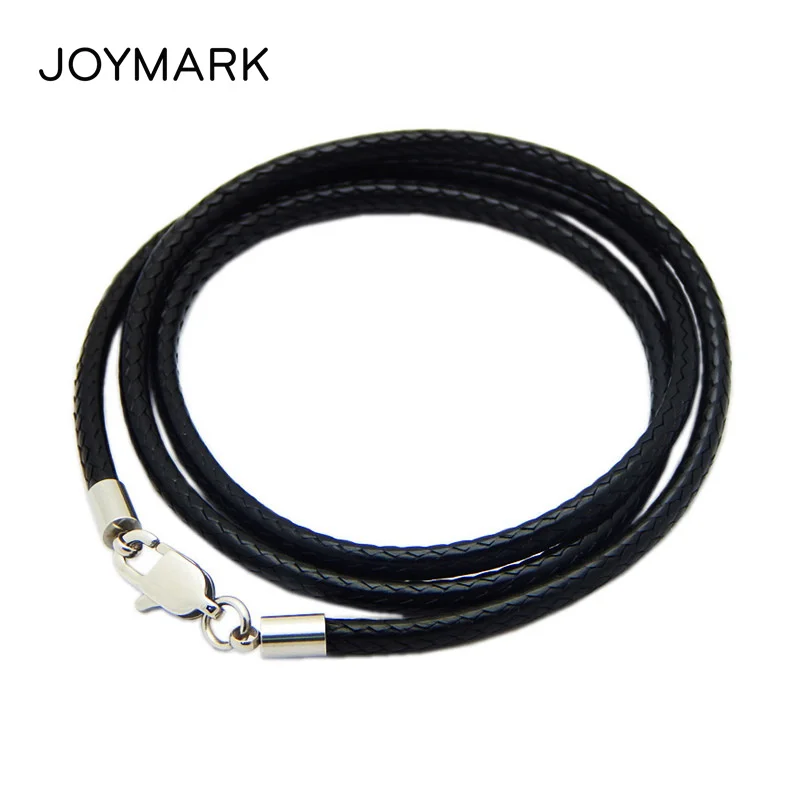 

1.0-3.0mm Waxed Rope Chain Necklace 40-80cm Long Wax Jewelry Cord Necklaces With Stainless Steel Lobster Clasps BXG-N002