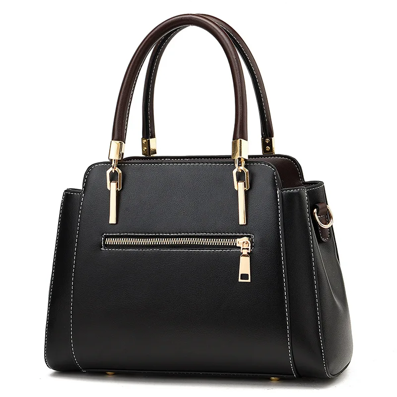 

New Women's Bag Fashionable Atmosphere Lady's Handbag Metal Decoration Large Capacity Single Shoulder Messenger Bag Pu Handbag