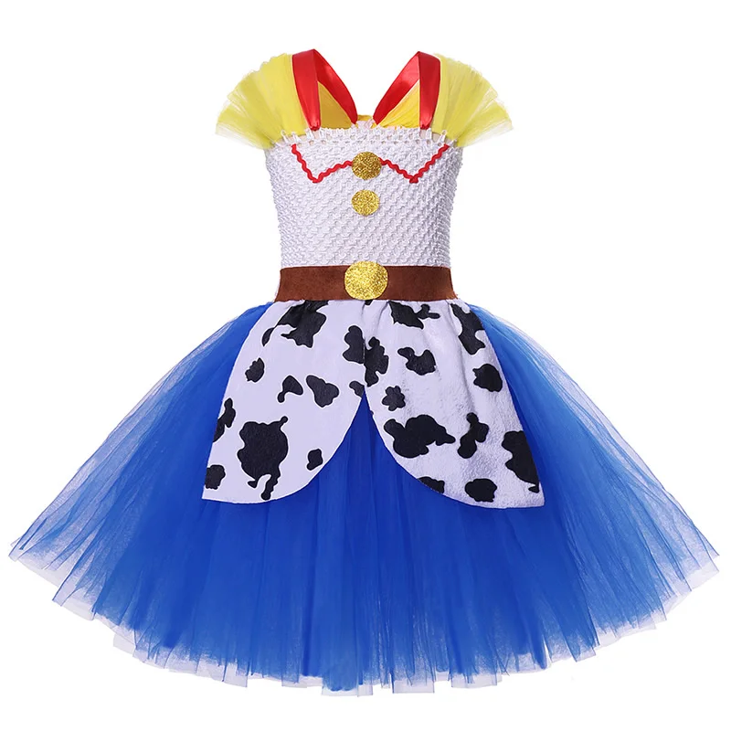 Jessie Dress C Игрушка для вечеринки Хеллоуин история 4 костюм Вуди и Джесси Макияж Платье Базз Лайтер Косплей Одежда Дети Forky нарядное платье для девочек - Цвет: Jessie Dress C