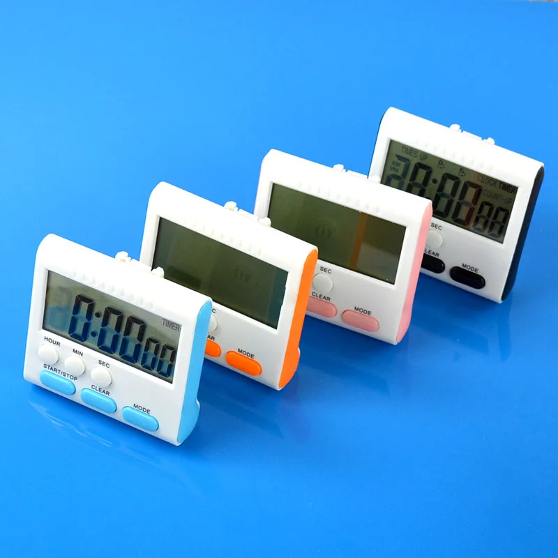 Большие магнитные Цифровые кухонные спортивные таймеры с ЖК дисплеем таймер для