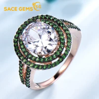 sace gems women ring s925 sterling silver high feel stylish personality set with zircon emerald for ladies jewelry anillos mujer