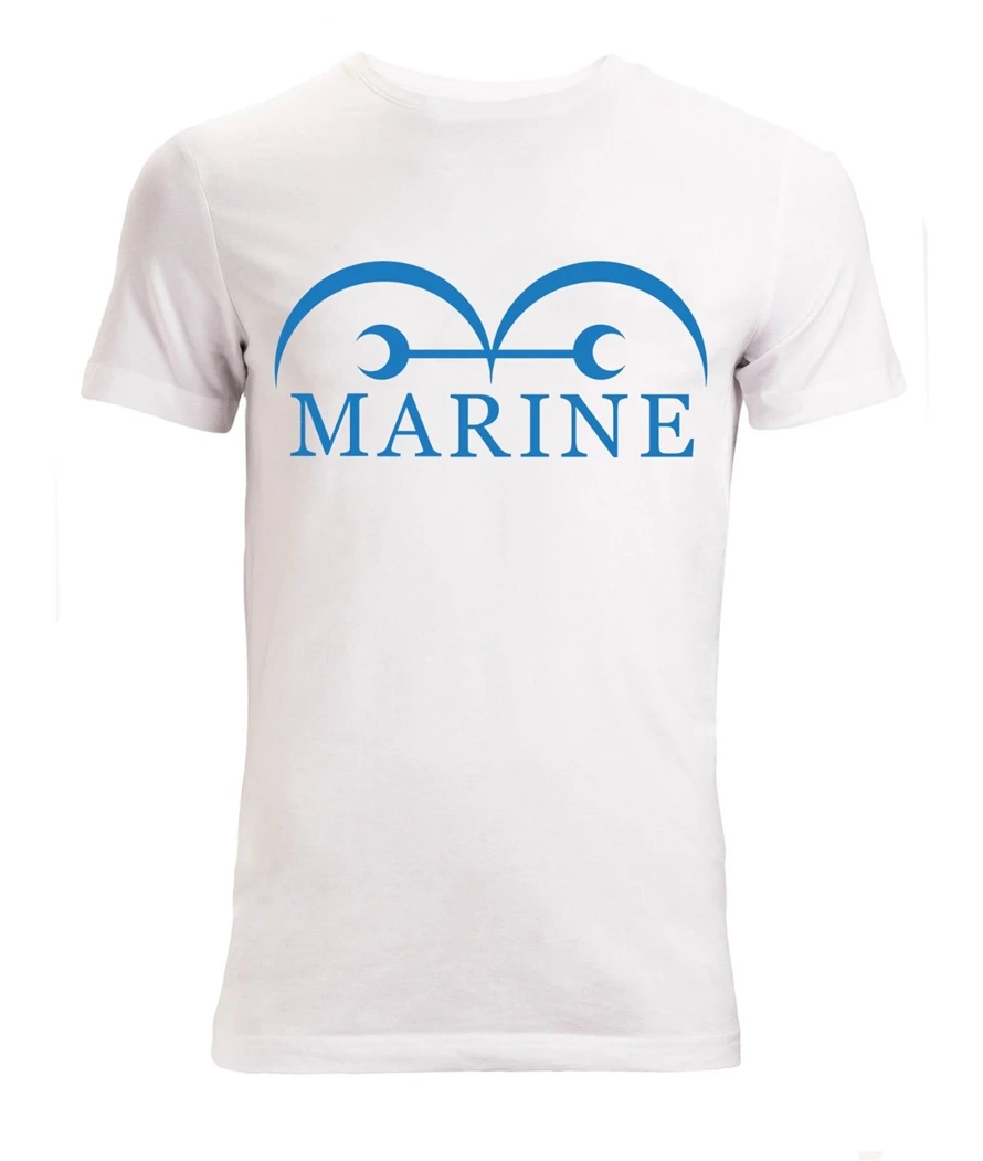 Одна деталь Аниме Манга морской символ Мужская (Woman'S Available) Футболка белая плюс