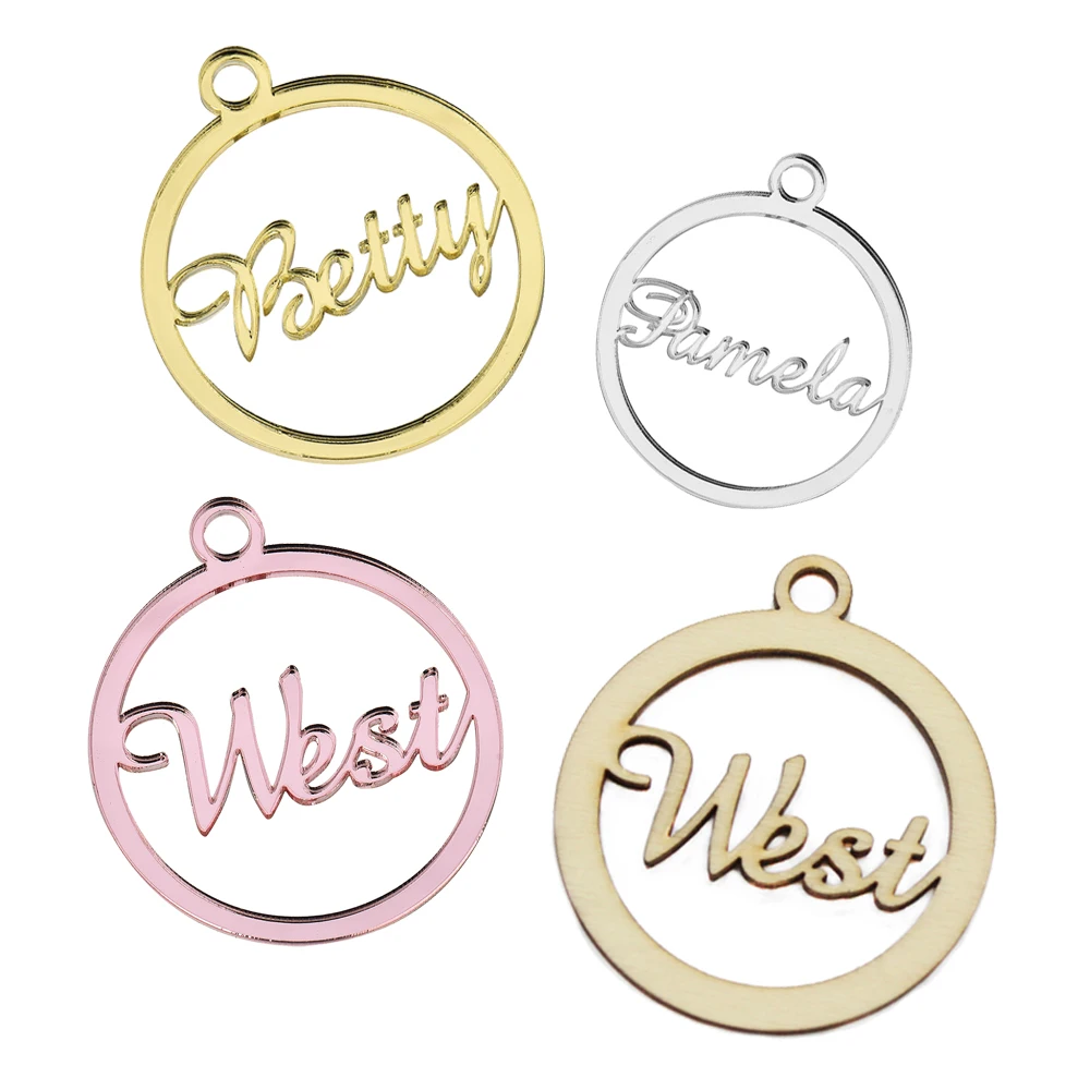 100 шт. Персонализированные Гравированные бирки с именным логотипом на заказ