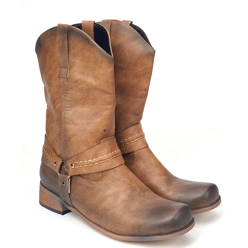 Мужские Винтажные ботинки из искусственной кожи Классические Теплые без