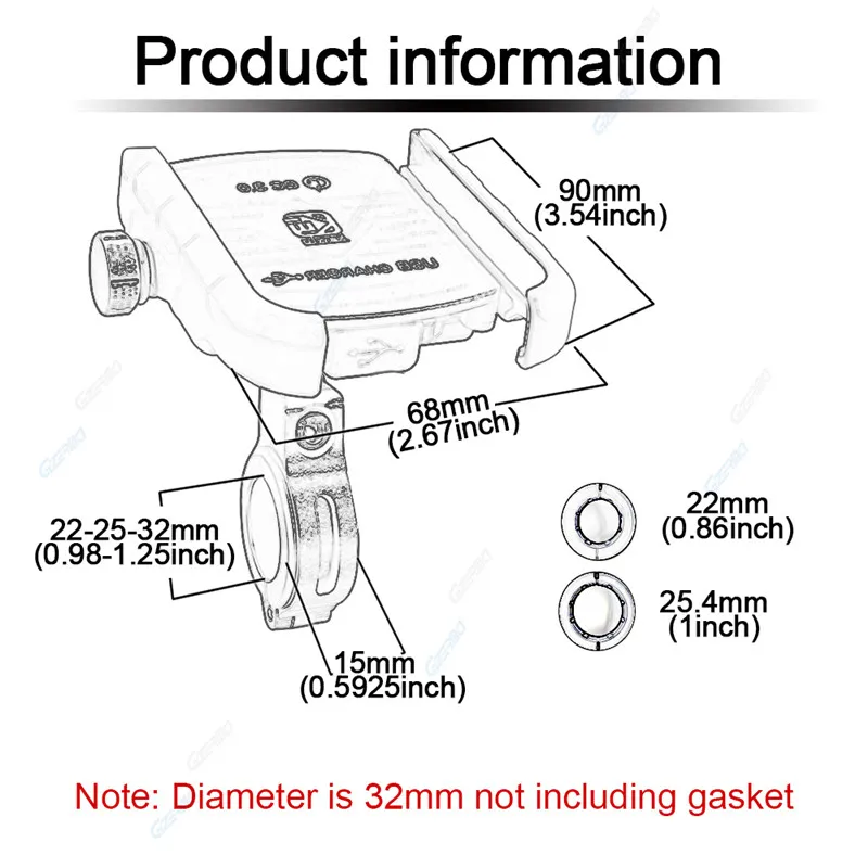 Быстрая зарядка USB 3.0A держатель для телефона в мотоцикле Harley BMW на руль подставка