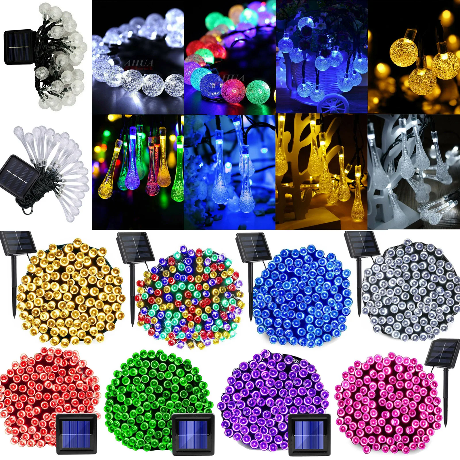 Светодиодная гирлянда на солнечной батарее 100 30 светодиодов|Осветительные