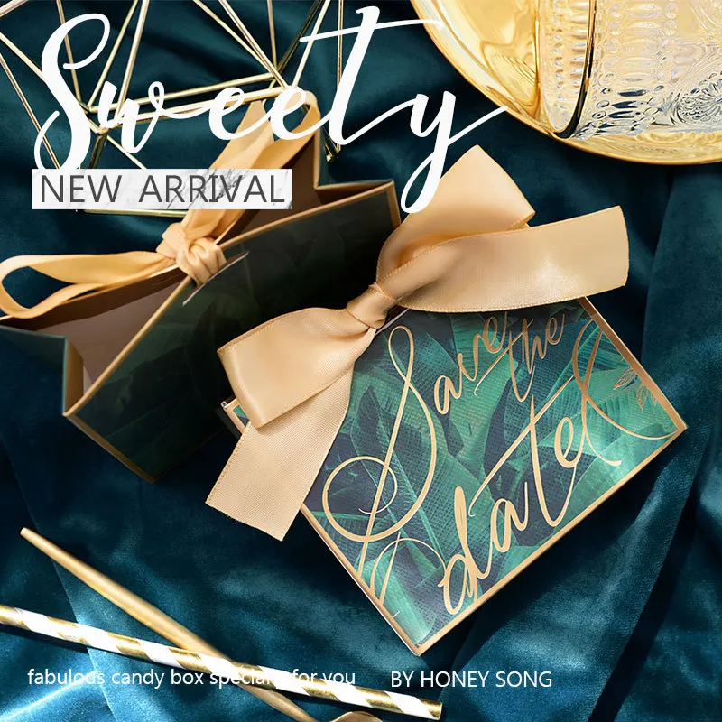 Подарочные украшения на день рождения Рождество свадьбу зеленые бумажные