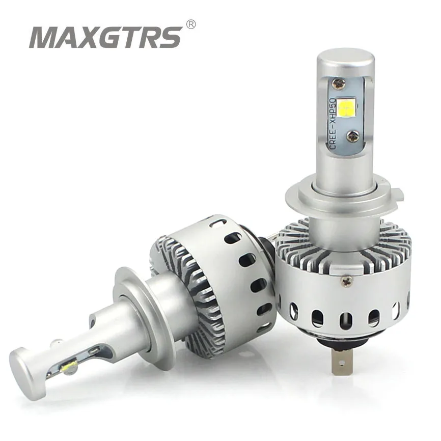 2 шт. Автомобильные светодиодные лампы H4 H7 H8 H11 9005 HB3 9006 HB4 H1 H3 CREE Chip XHP50|Передние