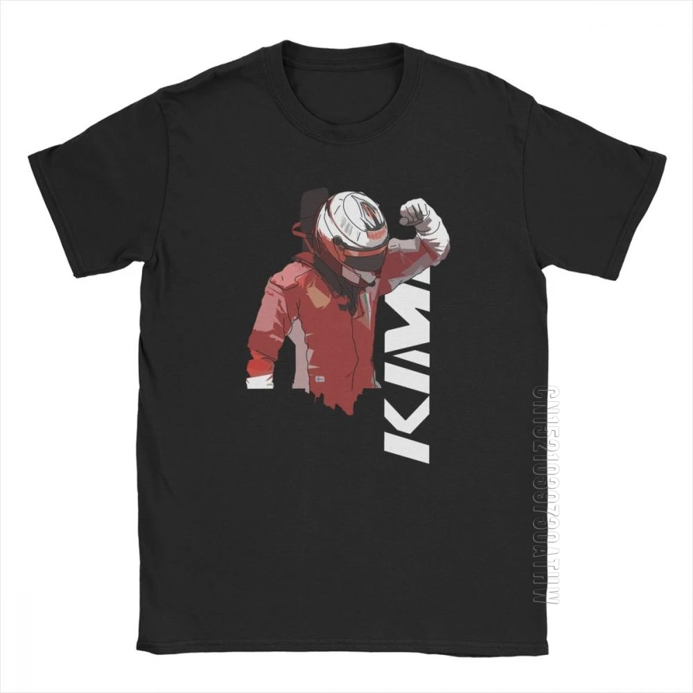 

Футболка Kimi Raikkonen, мужские Летние Стильные топы в стиле хип-хоп, легенда, значок гоночного двигателя, искусственная кожа, хлопковая Футболка ...