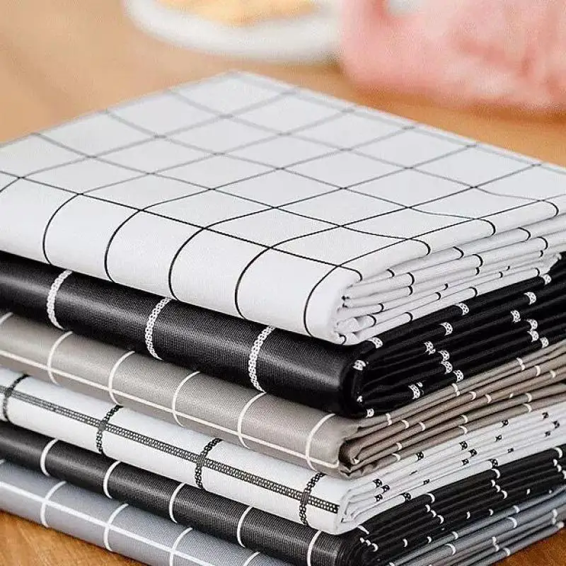 

Girl's Heart Tablecloth Waterproof Anti Scalding Oil Wash Free Pvc Tea Patchwork Rectangle Plaid Modern