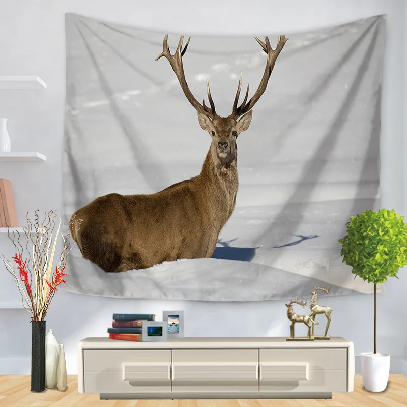 Лося настенный гобелен мечтательный лес лося для посадки деревьев хиппи