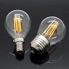 Светодиодный лампы в форме свечи лампы E27 E14 220V 4W 6W 8W Винтаж ретро лампы накаливания светильник лампочка C35 G45 Bombillas Lampada светодиодный лампа Эдисона