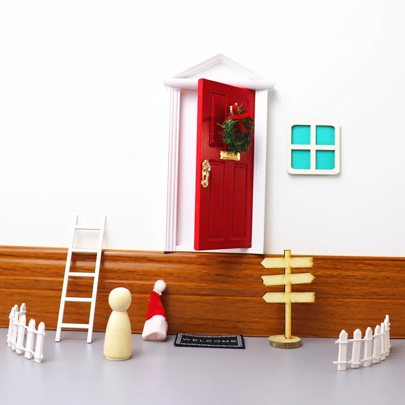 Красная миниатюрная Волшебная Дверь Эльфа-Сказочный Сад-сказочная дверь
